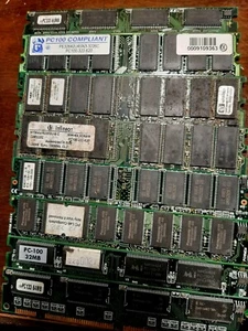 8 Pieces -  PC100 and PC133 Memory Modules 168 pin Various MB's FREE SHIPPING - Picture 1 of 5