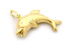 Colgante Niños Delfín 3D Oro Amarillo Auténtico 333 Oro 8kt Delfín Unisex - Imagen 1 de 5