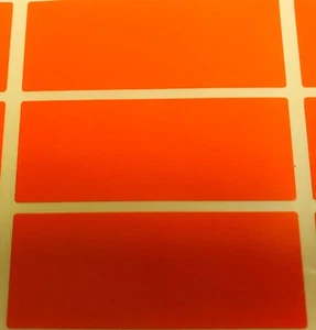 Large Orange 30 x 78mm Colour Code Rectangles / Box Stickers - Sticky Labels - Picture 1 of 17