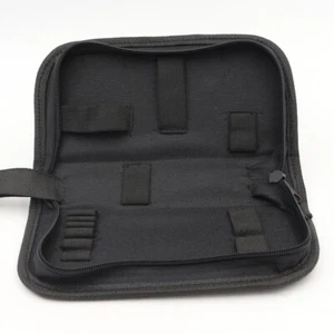 Black Multi-functional Canvas Watch Rep Portable Tool Bag Zipper Storage - Picture 1 of 2