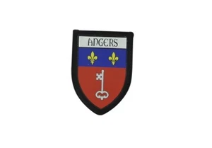 Patch printed embroidery travel souvenir shield crest city france flag angers - Picture 1 of 1