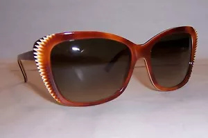 NEW ALEXANDER MCQUEEN SUNGLASSES AMQ 4178/S HAVANA/BROWN DUK-CC AUTHENTIC - Picture 1 of 8