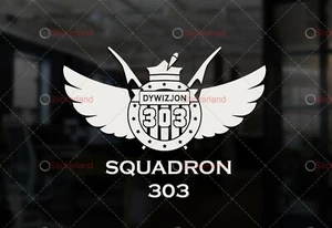 Dywizjon 303 Squadron 303 vinyl decal car wall window sticker Poland Polish  - Picture 1 of 4