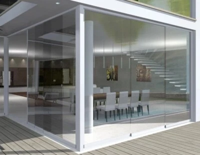 Vetrata Panoramica Amovibile Scorrevole con profilo in alluminio bianco - Immagine 1 di 4