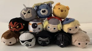 Lot Of 12 Disney Store Star Wars & Assorted Tsum Tsum Mini Plush All New w/ Tags - Picture 1 of 2