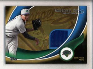 MICHAEL YNOA 2014 TOPPS PRO DEBUT GOLD ROOKIE USED WORN JERSEY #10/50 AK9787