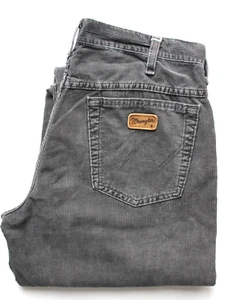Wrangler men's Indiana corduroy jeans straight leg W32 32 mid grey LEVH054 - Picture 1 of 10