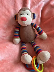 Little Jellycat Jazzie Stripe Monkey Sensory Plush Soft Toy Retired 8" - Picture 1 of 2