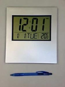 Electronic LCD Wall Desk Clock Time Alarm Temperature Office School hall DIGITAL - Picture 1 of 4