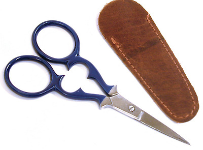 Klasse Victorian Style Embroidery Scissors Blue 3.25 Inch In Protective Pouch • 7.56€