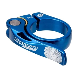 Reverse Long Life Q/R Seatpost Clamp, Blue 34.9mm - Picture 1 of 1