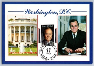 #5393 George H.W. Bush FDC Maxi Card - Image 1 of 2
