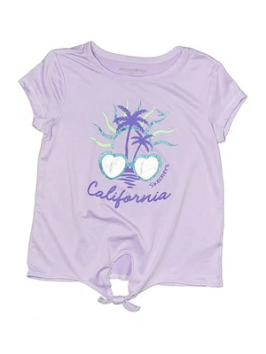 Camiseta Skechers feminina roxa manga curta 4T - Imagem 1 de 2