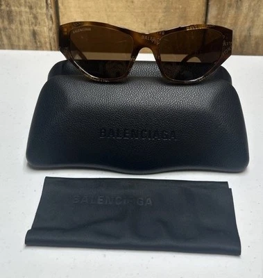 GAFAS DE SOL BALENCIAGA BB 0097S 003 TORTUGA HABANA-DORADAS/MARRONES AUTÉNTICAS 54-21 Foto 1 de 4