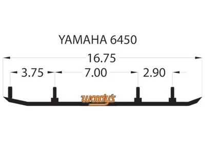 Barra de desgaste Woodys estándar para moto de nieve corredores (RUY-6450) Foto 1 de 2