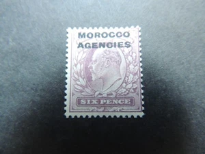 1907-13 Morocco Agencies 6d pale dull purple SG36 Mounted Mint - Picture 1 of 2