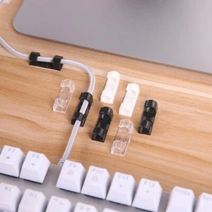 20 pcs/lot Fil Câble Gestion Organisateur De Bureau Mur Clips Cordon Pinces - Photo 1/23