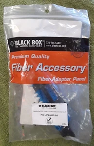 Black Box LD SM Fiber Adapter Panel - Ceramic Sleeve LC Duplex Blue - Picture 1 of 4