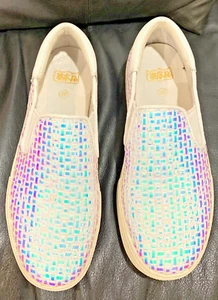 ASH JAM BIS SNEAKERS WOMENS MULTICOLOR SLIP ON 37 7 VERY GENTLY PREOWNED - Picture 1 of 8