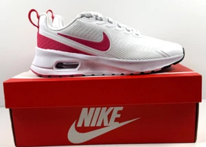 Nike Air Max Nuaxis Zapatos Mujer Talla 7 Blanco Rosa Tenis Correr HF1233 100 - Imagen 1 de 10
