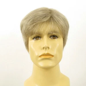 Short Wig For Men Natural Hair White And Grey Ref FRED 51 - Picture 1 of 8