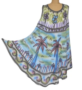 Sommerkleid Tunika Strandkleid Kleid Hippie Boho Batik 38 40 42 44 46 48 N°58.5 - Picture 1 of 3