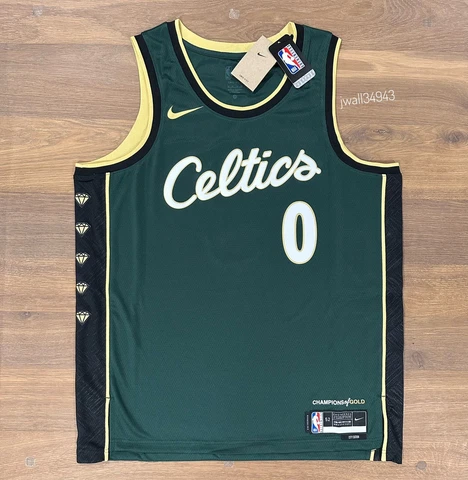 NEW 2022-23 Jayson Tatum Boston Celtics Men's Nike NBA City Edition Jersey Cover