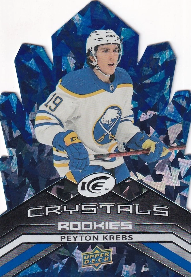 🏒 21-22 UPPER DECK ICE CRYSTALS DIE-CUT PEYTON KREBS RC #IC-38 BUFFALO SABRES - Image 1 of 1