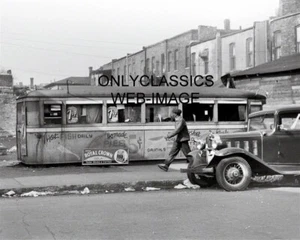 1941 SOUTH CHICAGO LUNCH WAGON PHOTO BLACK AMERICANA ROYAL CROWN COLA 7UP SIGNS - Picture 1 of 1