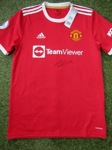Camiseta de fútbol local firmada a mano por Bruno Fernandes del Manchester United - Autógrafo - Imagen 1 de 4