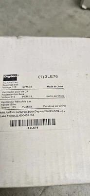 VENTILADOR AXIAL DAYTON 3LE76 AC NUEVO Foto 1 de 2