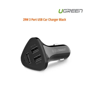 UGREEN 40284 29W 12-24V 3 Port USB Car /Truck Charger for fast charging - Black - Picture 1 of 3