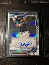 2021 Bowman Chrome YIDDI CAPPE RC 1st Prospect Auto Refractor /499 Marlins