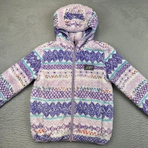 Eddie Bauer Quest Plush Fleece Jacket Girls Small 7/8 Colorful Hiking Outdoor - Picture 1 of 12