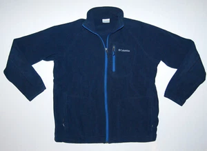 Columbia Mens Medium Royal blue Fleece Jacket Coat Full Zip Warm Outdoor - Picture 1 of 3
