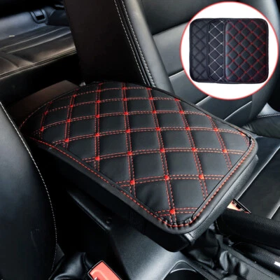 Car Armrest Pads Cover Center Console Box PU Leather Mat Cushion Pad Accessories - image 1 of 4