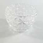 Small Crystal Diamond Point Pattern Bowl / Dish Nut Candy Jewelry Trinket