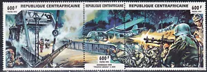 W CENTRAL AFRICA 1056 STR WORLD WAR II NORMANDIE PEGASUS BRIDGE STRIP - Picture 1 of 1