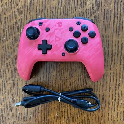 PDP Gaming Faceoff Deluxe Wireless Switch Pro Controller (Pink Camo) - Image 1 of 2