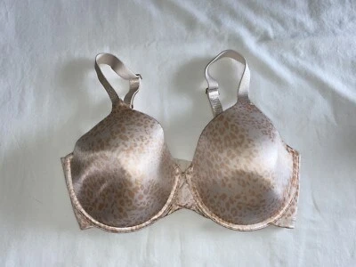 Sujetador Bali Lilyette 36DD Rosa Melocotón Animal Guepardo Leopardo Camiseta con Aros 0426 Foto 1 de 4