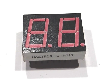 HA2151R - Double Afficheur 7 segments 15mm Rouge anode commune - Photo 1/3