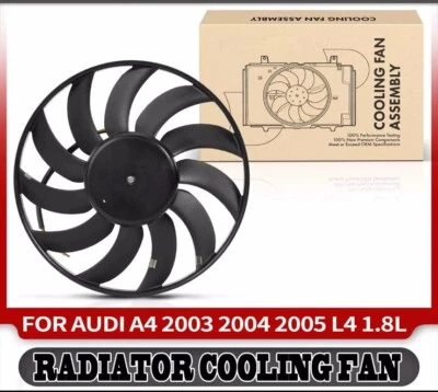 Ventilador radiador sin cubierta para Audi A4 2003 2004 2005 L4 1,8 L ventilador izquierdo Foto 1 de 2