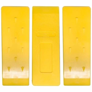 3 Pack 8" Tree Felling Wedge Logging Bucking Falling ABS Plastic (Yellow) - Picture 1 of 5