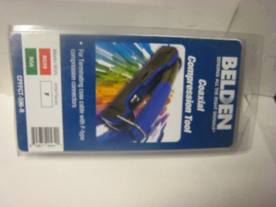 Herramienta de compresión coaxial Belden para conectores tipo F RG59 RG6 - CPFPCT-596-R Foto 1 de 4