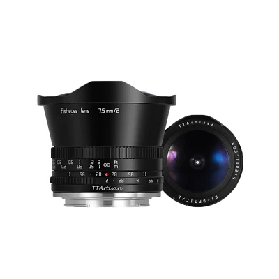 TTArtisan 7.5mm f/2.0 APS-C Lens for E/X/Z/R/M43/L-Mount Fisheye Lens