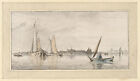 Antique Master Print Landscape River Boat Ploos Van Amstel Schreuder Coopse 1775