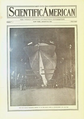 Scientific American August 30 1913 German Dirigible Airship V1 Trucks - Image 1 of 3