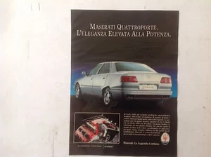 # ADVERTISING PUBBLICITA' MASERATI  quattroporte  - 1996 - Foto 1 di 1