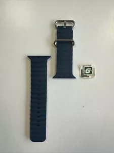 Apple Watch 49mm Ocean Band for Ultra/Ultra 2 Blue Genuine OEM Perfect - Picture 1 of 9