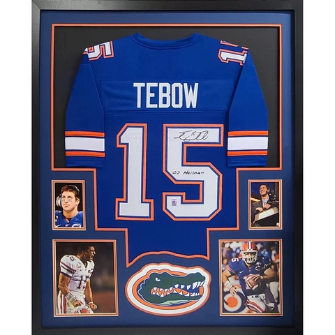 Tim Tebow Framed Jersey Autographed Signed Florida Gators Tebow Authenticated Cover